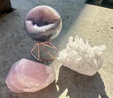 Load image into Gallery viewer, New! Golden Triangle of Crystals Bundle (Rose Quartz, Amethyst, Clear Quartz) - Natural & Unique