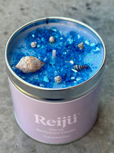 Load image into Gallery viewer, March Birthstone Aquamarine Candle Luxury Crystal Topped |Reiju