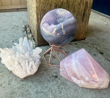 Load image into Gallery viewer, New! Golden Triangle of Crystals Bundle (Rose Quartz, Amethyst, Clear Quartz) - Natural & Unique