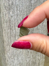 Load image into Gallery viewer, 💫 New! Genuine Moldavite – 13mm x 13mm, 0.49g – Meteorite-Born Tektite Natural & Unique