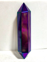 Load image into Gallery viewer, New! Large Rainbow Aura Hematite Double Terminated Bar - Point - Natural & Unique |Reiju