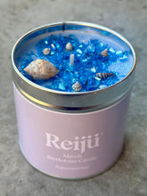 Load image into Gallery viewer, March Birthstone Aquamarine Candle Luxury Crystal Topped |Reiju