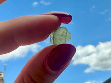 Load image into Gallery viewer, 💫 New! Genuine Moldavite – 13mm x 13mm, 0.49g – Meteorite-Born Tektite Natural & Unique