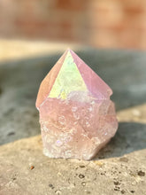 Load image into Gallery viewer, New! Rose 'Aura' Natural Quartz Polished Crystal Point Piece |Reiju