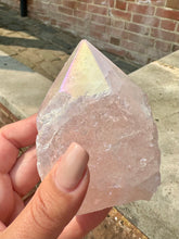 Load image into Gallery viewer, New! Rose 'Aura' Natural Quartz Polished Crystal Point Piece |Reiju