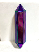 Load image into Gallery viewer, New! Large Rainbow Aura Hematite Double Terminated Bar - Point - Natural & Unique |Reiju