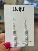 Load image into Gallery viewer, New! Handmade Silver Freshwater Pearl & Swarovski Crystal Reiki-Charged Earrings