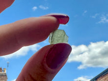 Load image into Gallery viewer, 💫 New! Genuine Moldavite – 13mm x 13mm, 0.49g – Meteorite-Born Tektite Natural & Unique