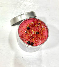 Load image into Gallery viewer, January Birthstone Garnet Crystal Topped Luxury Candle Fragranced with Spicy Pink Pepper &amp; Warm Patchouli