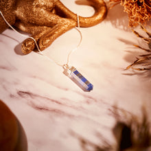 Load image into Gallery viewer, Lapis Lazuli Crystal Stone Faceted Pendant & 18" Chain |Reiju