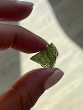 Load image into Gallery viewer, Moldavite Genuine Small Raw Green Crystal Piece Natural & Unique Valuable
