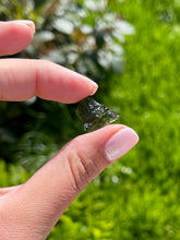 Load image into Gallery viewer, Moldavite Genuine Small Raw Green Crystal Piece Natural & Unique Valuable