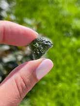 Load image into Gallery viewer, Moldavite Genuine Small Raw Green Crystal Piece Natural & Unique Valuable