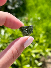 Load image into Gallery viewer, Moldavite Genuine Small Raw Green Crystal Piece Natural & Unique Valuable
