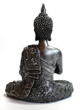 Load image into Gallery viewer, Large Silver Resin Thai Buddha With Candle Holder Colour Gift Present 20.5cm approx - Krystal Gifts UK