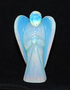 Opalite Hand Carved Crystal Angel - Krystal Gifts UK