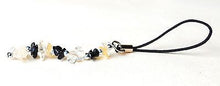 Load image into Gallery viewer, Citrine and Black Tourmaline Gem Stone Chip Mobile / Keyring / Bag Charm Gift Wrapped - Krystal Gifts UK