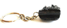 Load image into Gallery viewer, Black Tourmaline 'Protection' Raw Crystal Key-ring