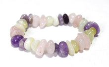 Load image into Gallery viewer, Amethyst Rose Quartz & Green Jade Natural Crystal Stone Bracelet |Reiju