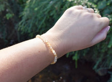 Load image into Gallery viewer, Citrine Faceted Yellow Crystal Stone Beads Bracelet