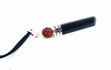 Load image into Gallery viewer, Black Tourmaline With Rudraksha Seed Crystal Pendant