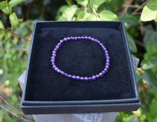 Load image into Gallery viewer, Amethyst Faceted Crystal Bracelet