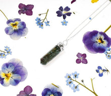 Load image into Gallery viewer, Green Jade Faceted Orgone Pendant & Silver Plated 18" Chain Necklace