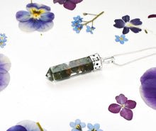 Load image into Gallery viewer, Green Jade Faceted Orgone Pendant & Silver Plated 18" Chain Necklace