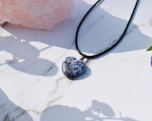 Load image into Gallery viewer, Sodalite Crystal Heart Pendant