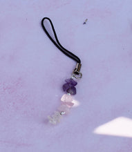 Load image into Gallery viewer, Amethyst / Rose Quartz / Clear Quartz Gem Stone Chip Phone / Key / Bag Charm