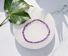 Load image into Gallery viewer, Amethyst Faceted Crystal Bracelet