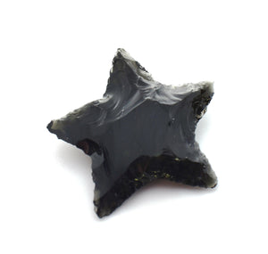 Black Obsidian (Dragon Glass) Crystal Star