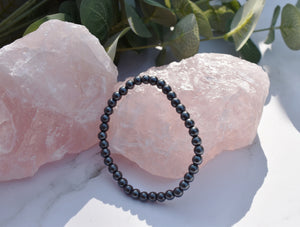 Hematite Natural Crystal Stone Small Beads Bracelet Jewellery