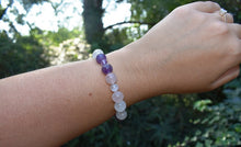 Load image into Gallery viewer, Rose Quartz, Amethyst & Clear Quartz (RAC) Crystal Beaded Bracelet