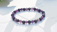 Load image into Gallery viewer, Amethyst & Lava Natural Crystal Stone Bracelet - | Reiju