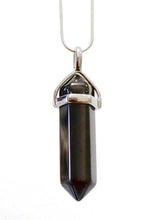 Load image into Gallery viewer, Hematite Polished & Faceted Crystal Stone Pendant & 18" Chain Necklace |Reiju