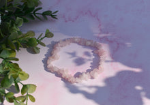 Load image into Gallery viewer, Rose Quartz Crystal Chip Bracelet