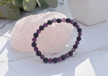 Load image into Gallery viewer, Amethyst & Lava Natural Crystal Stone Bracelet - | Reiju