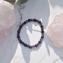 Load image into Gallery viewer, Amethyst & Lava Natural Crystal Stone Bracelet - | Reiju