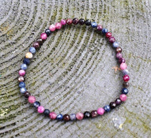 Load image into Gallery viewer, Ruby & Sapphire Faceted Crystal Bracelet