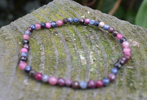 Ruby & Sapphire Faceted Crystal Bracelet