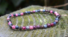 Load image into Gallery viewer, Ruby &amp; Sapphire Faceted Crystal Bracelet