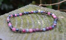 Load image into Gallery viewer, Ruby & Sapphire Faceted Crystal Bracelet