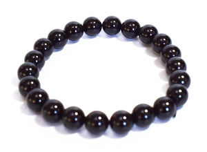 Black Tourmaline Natural Polished Beads Bracelet Gift Wrapped