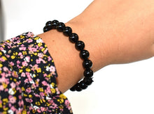 Load image into Gallery viewer, Black Tourmaline Natural Polished Beads Bracelet Gift Wrapped