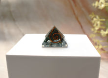 Load image into Gallery viewer, Malachite Crystal Small Orgone Pyramid