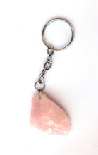 Load image into Gallery viewer, Rose Quartz Raw Key ring