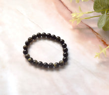 Load image into Gallery viewer, Black Obsidian Crystal Beaded Bracelet