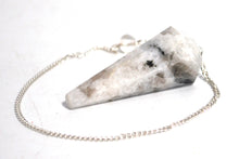 Load image into Gallery viewer, Rainbow Moonstone Crystal Dowsing Pendulum