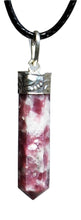 Load image into Gallery viewer, Lepidolite Natural Polished Faceted Crystal Pendant Point & 18" Cord Necklace |Reiju